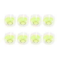 8Pcs Mini Circular Bubble Spirit Level Levels Inclinometers for Leveling Telescope, Tripod,10X6mm, Non-Adhesive