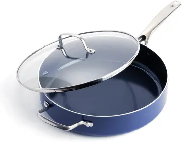 Blue Diamond Cookware Tri-Ply Stainless Steel Ceramic Nonstick, 2.5QT  Saucepan Pot with Lid, PFAS-Free, Multi Clad, Induction, Dishwasher Safe,  Oven