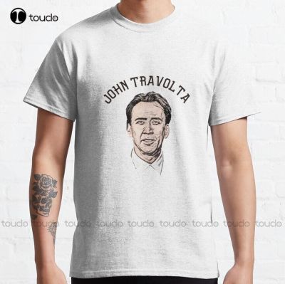 Sports Ed Nicolas Cage As John Travolta, (Black) Classic T-Shirt &nbsp;Shirts Fashion Creative Leisure Funny T Shirts Xs-5Xl New