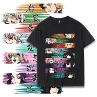 Kimetsu Anime Killer Shirt Demon no Yaiba Zenitsu Black Cotton