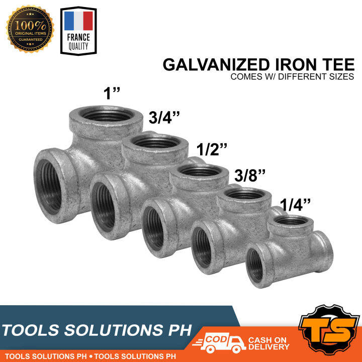 MECH PREMIUM QUALITY GALVANIZED IRON TEE PIPE FITTINGS Lazada PH