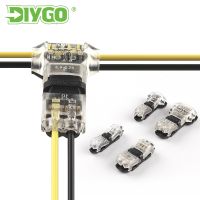 【CW】 10 PCS 2 Pin Mini Wire Connector 18 22 AWG No Stripping Lock Quick Cable Clamp Terminal Block For Auto Led Light electric Splice