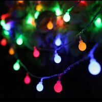 10 Lights Christmas Fairy LED Bulb Ball Light String Holiday Outdoor Lamp for Wedding Party Home Room Decoration USB Garland