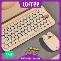 lofree Keyboard bluetooth Wireless Mechanical Milk Teaคียบอร์ดไร้สาย แป้นพิมพ์บลูทูธ 2.4 รองรับกับทุกระบบ Lofree Bubble tea color Android,IO S,Windows,Ma c Basic Keyboards