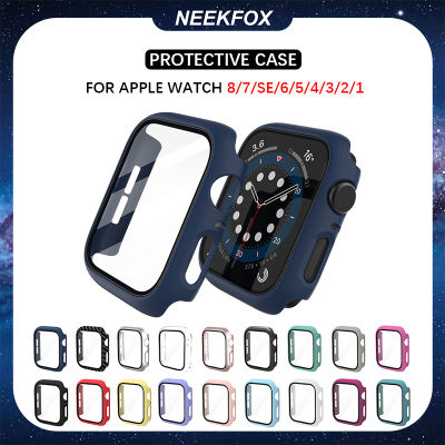 NEEKFOX เคสเคสกระจกสำหรับ Apple นาฬิกาเทมเปอร์,8/7 /Se/ 6/5/4/3/2/1สำหรับ Apple Watch 38mm 42มม. 40มม. 44มม. 41มม. 45มม. สำหรับอุปกรณ์เสริมของ Apple Watch