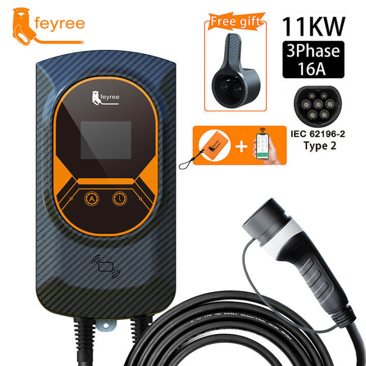 Feyree Type2 Ev Charger Wallbox 11kw Three Phase Ev Charghing Cable