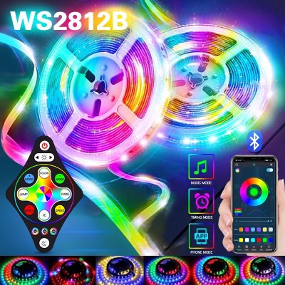 WS2812B Led Strip Light RGBIC RGB 5050 30LED WS2812 Bluetooth Control Flexible Dream Color Lamp Background Decoration Bulbs LED Strip Lighting