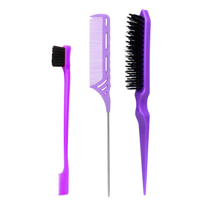 Luhuiyixxn 3Pcs/Set Double Sided Edge Control Hair Comb Hair Styling Hair Brush Tool