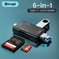 Elough OTG เครื่องอ่านการ์ดการ์ดความจำ480Mbps,Penyesuai Penghantaran จากอะแดปเตอร์ไดรฟ์ USB แฟลช Tinggi Jenis C USB2.0 Pembaca Kad USB Mikro