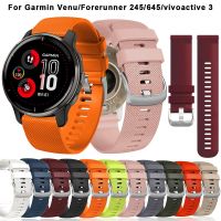 ⊕✈ 20mm pasek silikonowy do Garmin Vivoactive 3 muzyka Venu Watchband dla Garmin vivomove HR Vivomore Forerunner 245 645 podejście S40