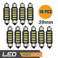 65Infinite (แพ๊ค 10 C5W 7020 6SMD 39mm) 10x LED C5W 7020 6SMD ขนาด 39mm ไฟโดม ไฟอ่านหนังสือ ไฟห้องโดยสาร ไฟหัวเก๋ง ไฟส่องป้ายทะเบียน กระจายแสง 180องศา CANBUS Super Bright ความสว่างสูง สี ขาว (White)