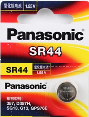 ถ่านกระดุม Panasonic Sr44, 357 1.55V 1 ก้อน ของแท้ นำเข้าจากฮ่องกง สามารถออกใบกำกับภาษีได้