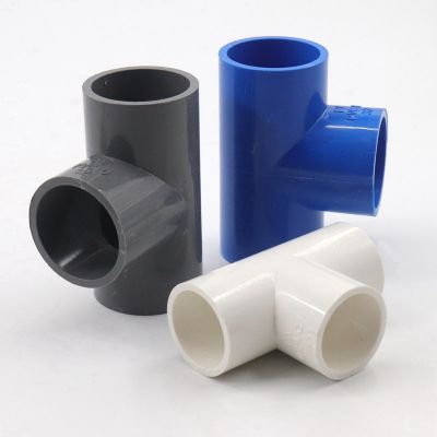 5pcs PVC Connector PVC Tee Connector T-type 3 Way Tube Adapter Water Pipe Fittings Irrigation Water Supply System Pipe Joint