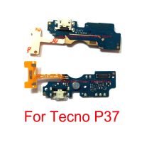 แท่นชาร์จสายแผงวงจรเคเบิลแบบยืดหยุ่น Usb ใหม่สำหรับ Tecno ที่ชาร์จ P37ที่ชาร์จบอร์ดพอร์ตอะไหล่ซ่อม