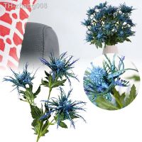 Artificial Flower Eryngium Thistles Bunch Simulation Plants 3-Fork Home Decor