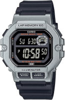 Casio LED Illuminator Lap Memory 60 10-Year Battery Mens Digital Sports Watch 100 M Water Resistant Countdown Timer Auto Calendar (Casio Model: WS-1400H-1BV), Black (WS1400H-1BV)