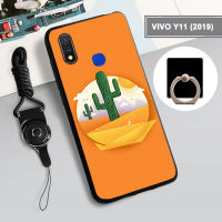 Y11เคสสำหรับ VIVO นิ่มคลุมทั้งหมดเคสโทรศัพท์2019/1906ใหม่2022รูปแบบใหม่การป้องกันการตกป้องกันรอยขีดข่วนฝามีที่ถือวงแหวนและเชือก