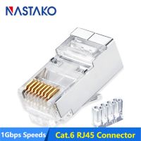 Two-Piece Cat6 rj45 connector cat 6 network connectors rj45 Cat5e plug split type stp metal shielded modular Crystal terminals Cables