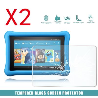 2Pcs Tablet Tempered Glass Screen Protector Cover for Amazon Kindle Fire 10 Kids Edition (2017)/Fire HD 10 Kids Edition 2019