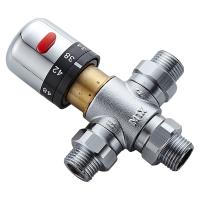 DN15 Thermostatic Water Mixing Valve, 3 Way 1/2 Inch Temperature Control Bathroom Faucet Shower Valve