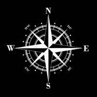 5pcs 15cm*15cm Art Design Vinyl NSWE Compass Car Stickers Decals Black/Silver