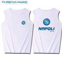 ◆۩ York Hewlett Naples football fan suit vest male and female students pure cotton jersey serie a sleeveless T-shirt unlined upper garment of leisure ball clothes