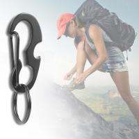 【100%-New】 dbnvym หัวเข็มขัด Carabiner เหล็กปีนเขาสีดำ1ชิ้นสำหรับที่เปิดขวดคลิปกุญแจสำหรับตั้งแคมป์ตะขอสแน็ปสำหรับการเดินทางกลางแจ้งอุปกรณ์เสริม