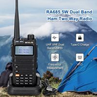 J46 Retevis RA685 Walkie Talkie Ham,วิทยุสื่อสารสองทางยาว Walkie-Talkies Profesional UHF VHF USB Type C CHIRP 5 W