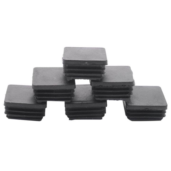 20-pcs-plastic-square-blanking-end-caps-tube-inserts-25mm-x-25mm