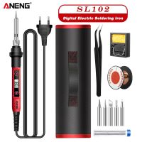 ANENG SL102 Electric Soldering Iron US/EU Plug Adjustable Temperature 220V Digital Display Welding Tool Portable Electrocautery