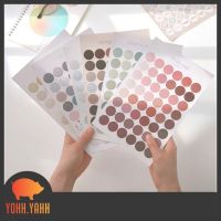 YOHH.YAHH สติ๊กเกอร์ตกแต่ง สติ๊กเกอร์วงกลม Round sticker สี earth tone สติ๊กเกอร์สี สติ๊กเกอร์วงกลม สามสี ไว้แต่ง ไอดารี สติ๊กเกอร์ไดคัท สติ๊กเกอร์