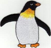 iron on patch Embroidery cute Penguin 7x8 cm เพนกวิน ตัวรีด เย็บติดผ้าประเทศไทย โลโก้ปัก มีกาวสำหรับรีด ตกแต่งเสื้อผ้า