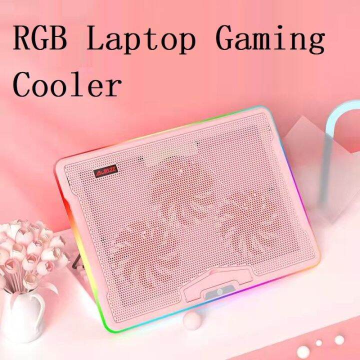 gru Pink Laptop Stand Cooler RGB Cute Laptop Cooling Bracket Gamer Macbook PC Loptop Fan