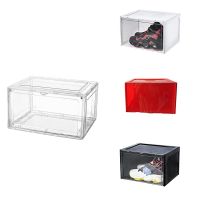 Magnetic Suction Sneaker Storage Box Transparent Basketball Shoes Shoe Box Collection Display Shoe Cabinet