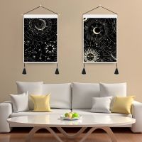 [COD] New moon tapestry velvet cloth Japanese-style hanging painters living room bedroom decoration background foreign trade wholesale