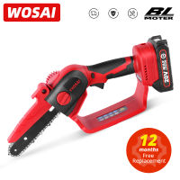 1ปี Warry WOSAI 20V เลื่อยไร้สาย,เลื่อยยนต์ไร้แปรงถ่านขนาด6นิ้วเลื่อยไฟฟ้าขนาดเล็กไร้สายเลื่อยตัดกิ่งแบบพกพาเครื่องมือตัดไม้ชุด MT