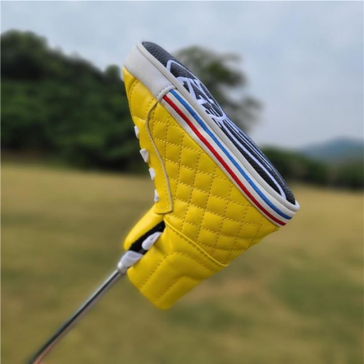 2021-shoe-style-golf-blade-putter-head-cover-pu-golf-club-head-cover-4-colors-unisex