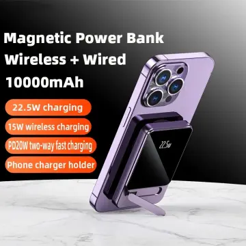 10000mAh Magsafe Magnetic Power Bank for iPhone 12 13 14, Qi Wireless  Charger 22.5W Fast Charging External Auxiliary Spare Battery