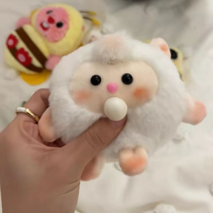 ตุ๊กตาแกะบับเบิ้ลสุดน่ารักแบบทำมือกระเป๋าวัสดุทำจากจี้ตุ๊กตา-sanrio-hello-kitty-ของขวัญแฮนด์เมดแปลกใหม่ของขวัญสำหรับแฟนสาวคู่รักทำด้วยมือของเล่นยัดไส้แบบทำมือ-diy