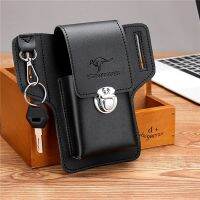 Men Cellphone Loop Holster Case Belt Waist Bag Props PU Leather Purse Phone Wallet Vintage Belt Mobile Phone Sheath