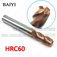 Hrc60ปลายทางจมูกกลม R1 D12mm D8mm R3 4Flunte บอล Endmill คาร์ไบด์เคลือบเครื่องตัดมิลลิ่งหัวสว่านทังสเตนเครื่องตัดมิลลิ่ง