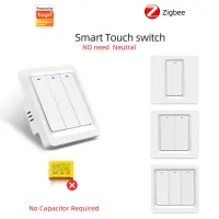 ZigBee สวิตช์ไฟติดผนังอัจฉริยะไม่มี Neutralพร้อมระบบควบคุมการเชื่อมโยง Muilti ที่เป็นกลางทำงานร่วมกับ Alexa Home Alice