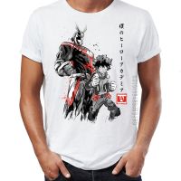 Mens T Shirt My Hero Academia Deku And All Might Manga Anime Awesome Artwork Tshirts Homme Graphic Tees 100% cotton