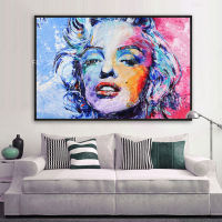 Marilyn Monroe young girl art painted canvas 100 handmade oil painting no frame blue art on canvas wall decor picture