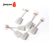 ❀ 10sets White Color Rubber Stops Carp Fishing Line Resistance Space Beans Oval Floating Stopper Beans Connector Size S M L SS SSS