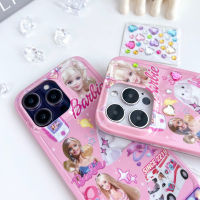 [ส่งสินค้าภายใน 24 ชั่วโมง]พร้อมส่งสำหรับ เคสไอโฟน Barbie + โซ่ึล้องมือ + สติ๊กเกอร์ เคสคล้องมือ เคสบาร์บี้ I11-13Promax,14,14Pro,14Promax