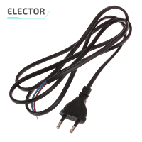 Elector สายไฟ2ขาสีดำ US EU สายไฟต่อขยายสาย SR สายไฟฟ้ายุโรปอเมริกา AC สำหรับไฟ LED