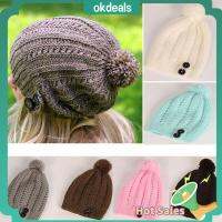 OKDEALS Fashion Soft Baggy Women Knitted Caps Warm Hat Stretchy Beanie Crochet