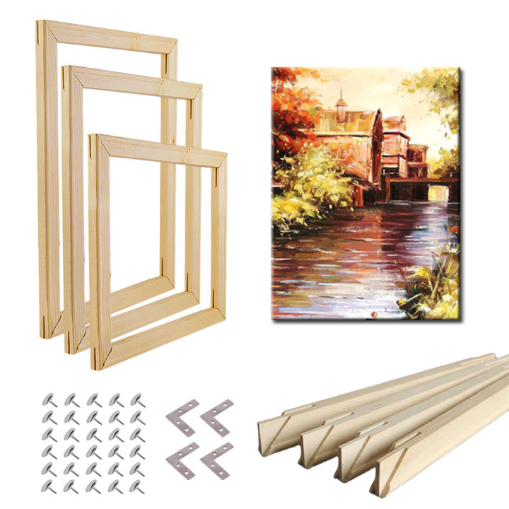 Wood Picture Frame DIY Posters Frames Tenon Kit for Canvas Stretcher Oil Diamond Painting Frame Wall Art Interior Home Decor
