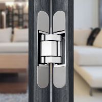 1pcs Interior Side Hung Wood Door Hidden Hinge 180 Degree 3D Adjustable Zinc Alloy Invisible Hardware Butt Hinge